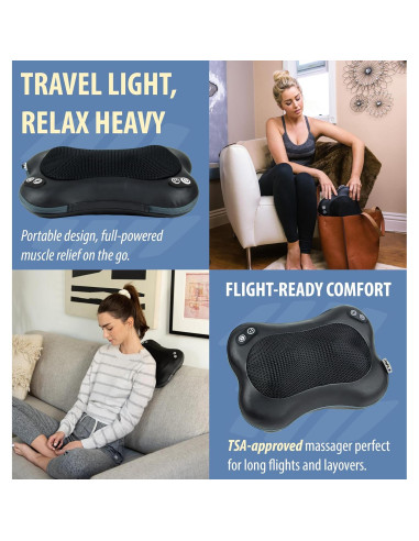 Masajeador Eléctrico Zyllion ZMA-34 con Calor y 2 Velocidades