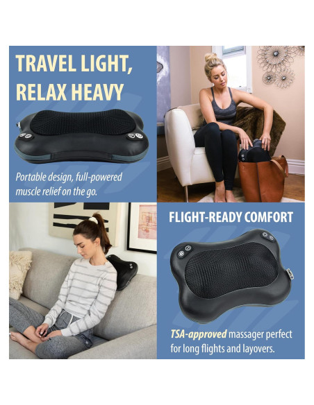 Masajeador Eléctrico Zyllion ZMA-34 con Calor y 2 Velocidades