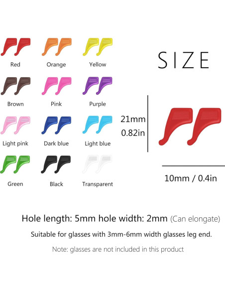 12 Ganchos de Silicona Antideslizantes SooGree para Gafas