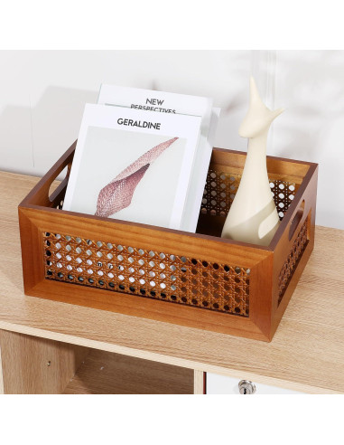 Juego de 4 Cestas de Almacenamiento de Madera LaMorée
