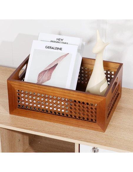 Juego de 4 Cestas de Almacenamiento de Madera LaMorée