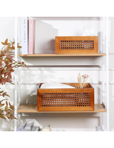 Juego de 4 Cestas de Almacenamiento de Madera LaMorée