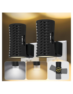 Luz Nocturna Enchufable KKUP2U 360 con Sensor y Brillo Ajustable