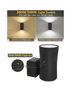 Luz Nocturna Enchufable KKUP2U 360 con Sensor y Brillo Ajustable 2