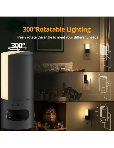 Luz Nocturna LED Lyridz con Sensor de Movimiento 150 Lúmenes