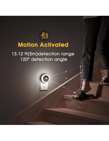 Luz Nocturna Briignite con Sensor de Movimiento 2 Pzas 0.6W