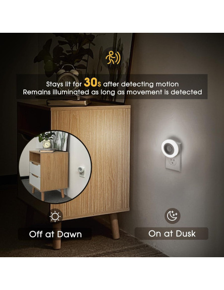 Luz Nocturna Briignite con Sensor de Movimiento 2 Pzas 0.6W