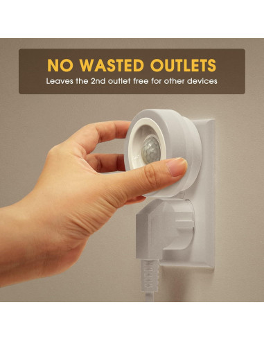 Luz Nocturna Briignite con Sensor de Movimiento 2 Pzas 0.6W