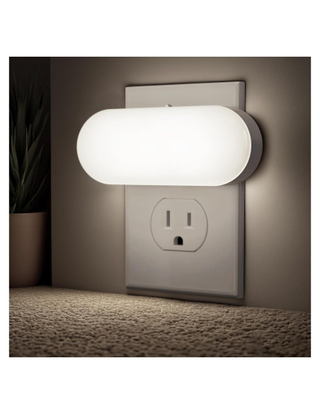 Luz Nocturna Enchufable Briignite 1W Regulable 2Pack Blanca