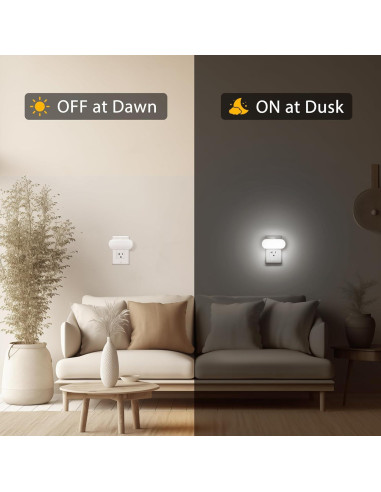 Luz Nocturna Enchufable Briignite 1W Regulable 2Pack Blanca