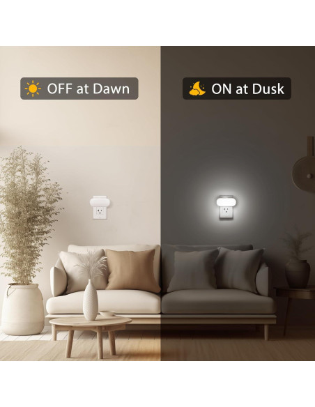 Luz Nocturna Enchufable Briignite 1W Regulable 2Pack Blanca