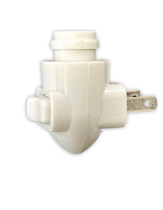 Enchufe de Luz Nocturna E12 con Interruptor On/Off Blanco