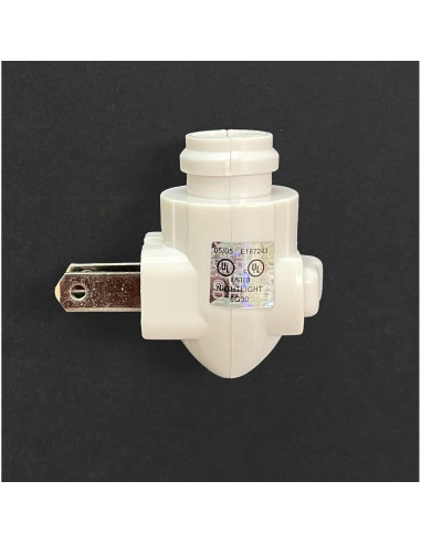 Enchufe de Luz Nocturna E12 con Interruptor On/Off Blanco