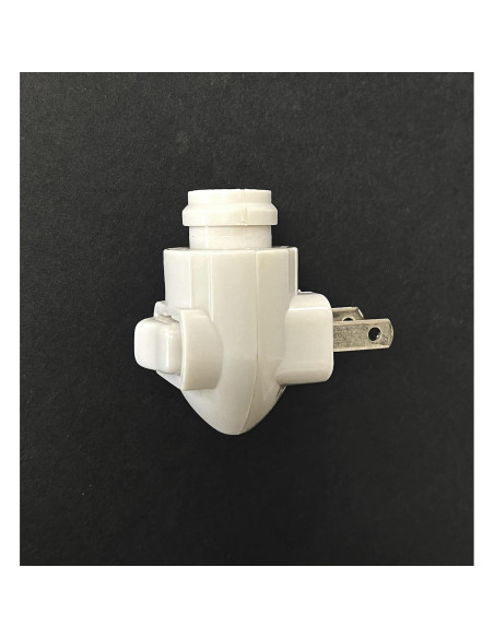 Enchufe de Luz Nocturna E12 con Interruptor On/Off Blanco