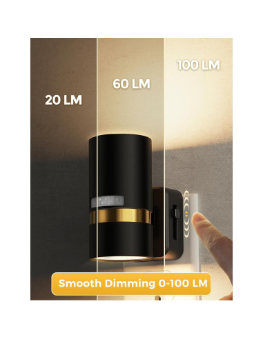 Luz Nocturna Enchufable L LOHAS LED con Sensor de Movimiento 3000K