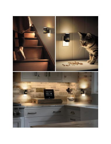 Luz Nocturna Enchufable L LOHAS LED con Sensor de Movimiento 3000K