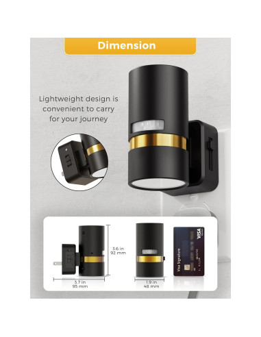 Luz Nocturna Enchufable L LOHAS LED con Sensor de Movimiento 3000K