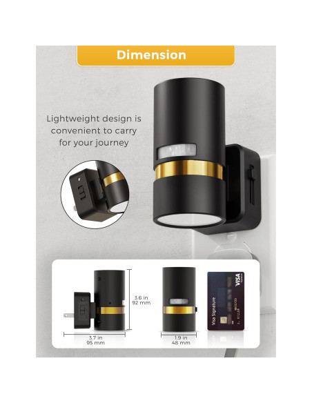 Luz Nocturna Enchufable L LOHAS LED con Sensor de Movimiento 3000K