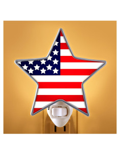 Luz Nocturna Estrella 4 de Julio Kittmip LED Acrílica