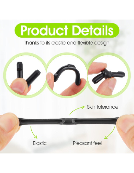 8 Pares Almohadillas Silicona Antideslizantes para Gafas BOHUIZ