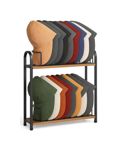 Soporte para Sombreros SWTYMIKI Negro - Organizador de 20 Gorras