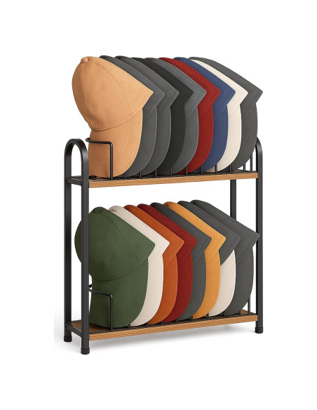Soporte para Sombreros SWTYMIKI Negro - Organizador de 20 Gorras