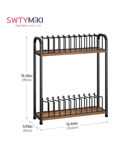 Soporte para Sombreros SWTYMIKI Negro - Organizador de 20 Gorras