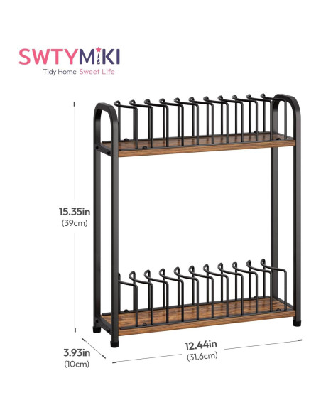 Soporte para Sombreros SWTYMIKI Negro - Organizador de 20 Gorras