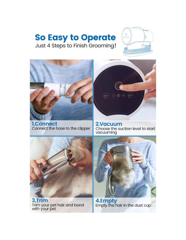 Aspiradora para Mascotas AIRROBO PG100 12000Pa 2L Silenciosa