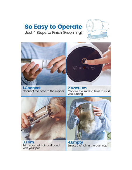 Aspiradora para Mascotas AIRROBO PG100 12000Pa 2L Silenciosa