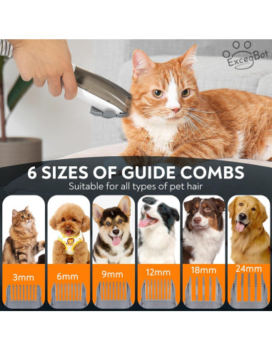 Aspiradora Acicalamiento Mascotas ExcegBot G20 12kPa 5 Herramientas