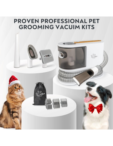 Aspiradora Acicalamiento Mascotas ExcegBot G20 12kPa 5 Herramientas