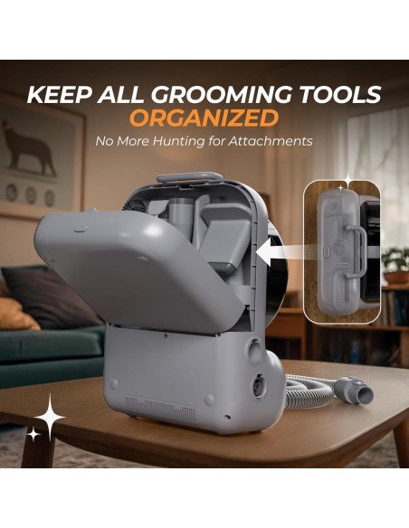 Aspiradora y Secadora para Perros KungFuPet 3 en 1 15000Pa