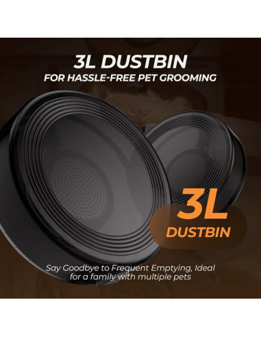 Aspiradora y Secadora para Perros KungFuPet 3 en 1 15000Pa