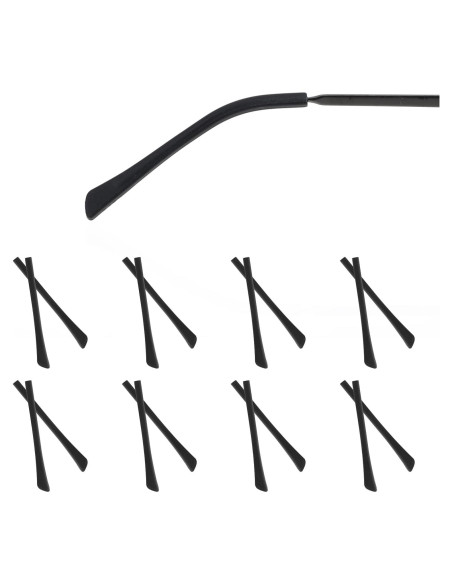 Patas de Gafas Antideslizantes Ptwola 8 Pairs Silicona Negra