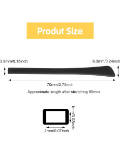 Patas de Gafas Antideslizantes Ptwola 8 Pairs Silicona Negra 2