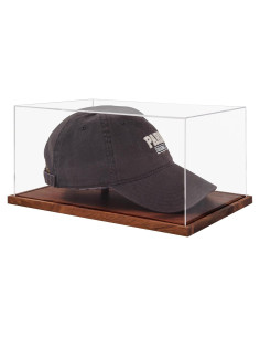 Estuche de Exhibición para Gorras Acrílico LiTY con Base de Madera