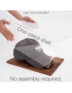 Estuche de Exhibición para Gorras Acrílico LiTY con Base de Madera 2