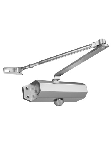 Cerradura automática Ougourim plateada para puertas 40-65 kg