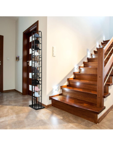 Soporte de Sombreros de Pie Tandefio 198 cm Negro 12 Niveles