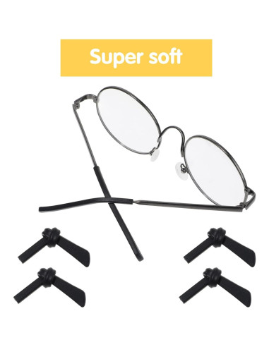 Patas de Gafas Antideslizantes Ptwola 8 Pairs Silicona Negra