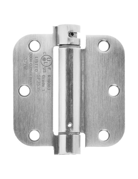 Bisagra de puerta automática Amazon Basics 8.9 cm níquel satinado