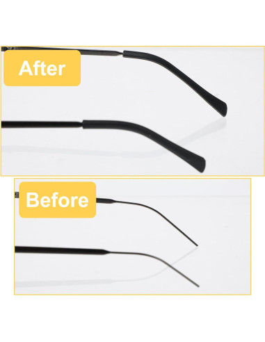 Patas de Gafas Antideslizantes Ptwola 8 Pairs Silicona Negra