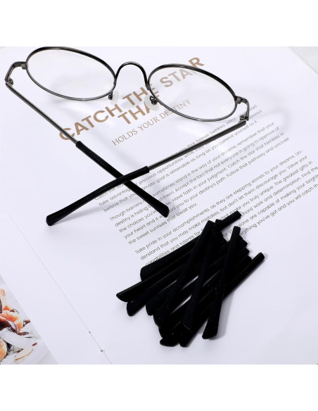 Patas de Gafas Antideslizantes Ptwola 8 Pairs Silicona Negra