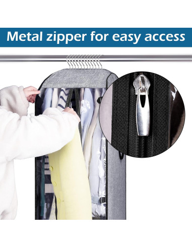 Bolsas de Ropa Colgantes MISSLO 50" Gris para Almacenamiento