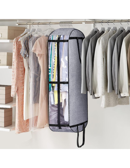 Bolsas de Ropa Colgantes MISSLO 50" Gris para Almacenamiento