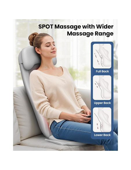 Masajeador de Espalda Shiatsu COMFIER CF-2311 con Calor y Vibración