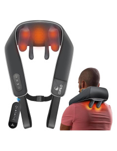 Masajeador de Cuello Shiatsu CuPiLo 6D con Calor y Control Remoto