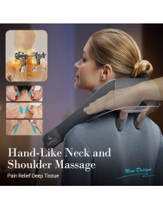 Masajeador de Cuello Shiatsu CuPiLo 6D con Calor y Control Remoto 2