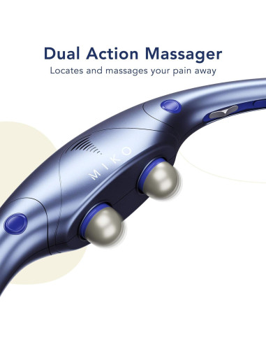 Masajeador Shiatsu Miko con Calor y Vibración para Espalda y Cuello